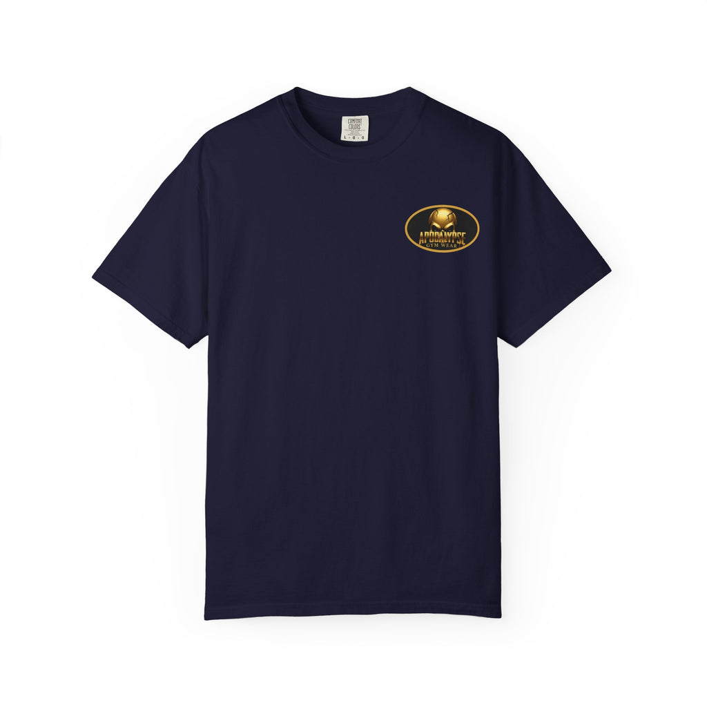 Apocalypse Gym Wear T-Shirt | Gold Skull Logo Athletic Tee