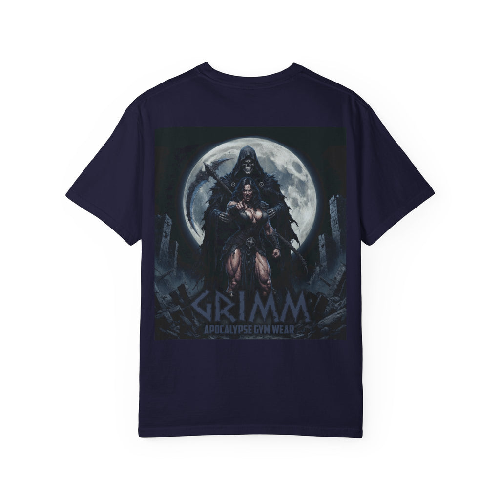 Grimm Apocalypse T-Shirt | Dark Fantasy Skull Chest Logo