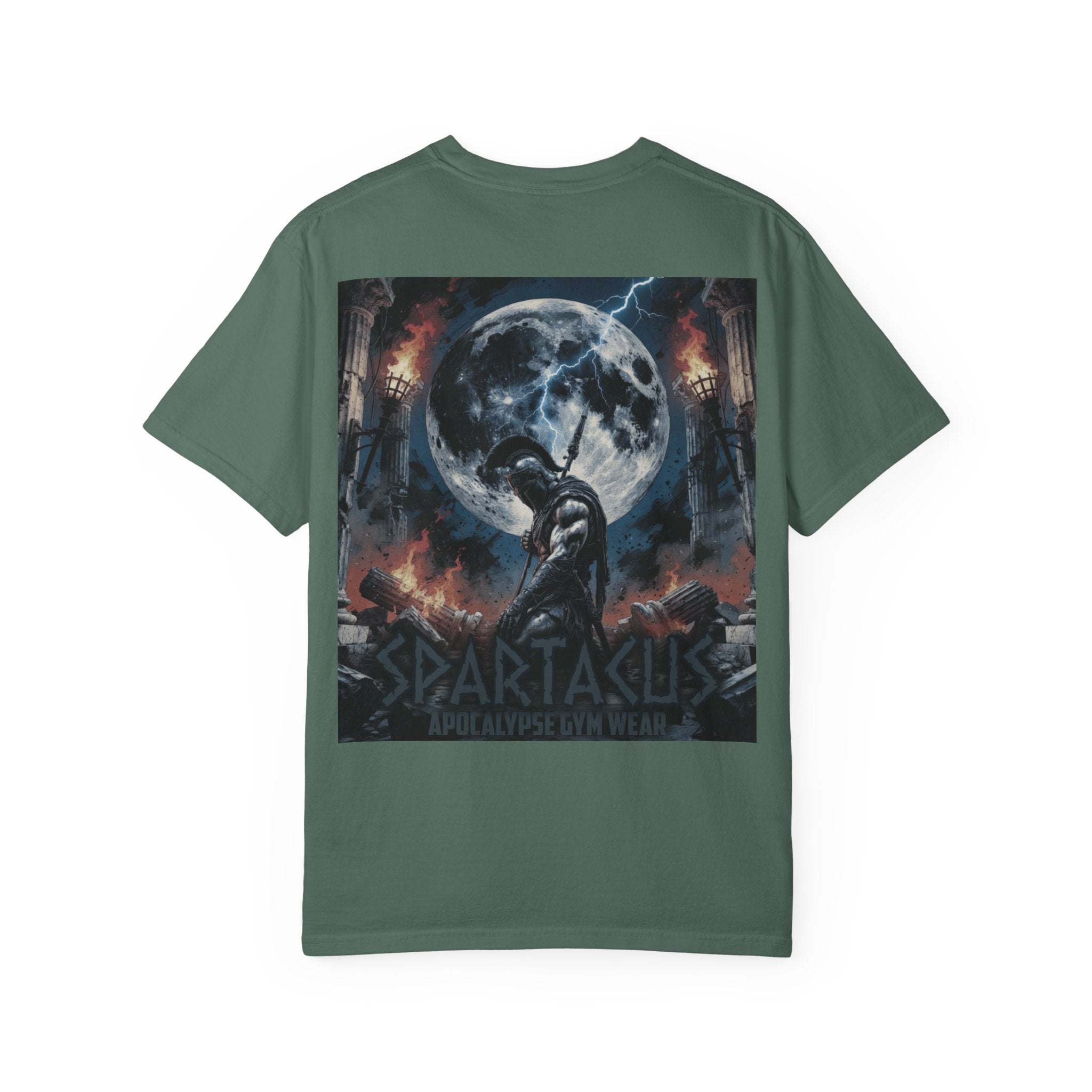 Spartacus Apocalypse Gym Wear - Kneeling Warrior Lifting Shirt - Heavyweight Mythology Pump Cover - Ancient Strength Bodybuilding Tee