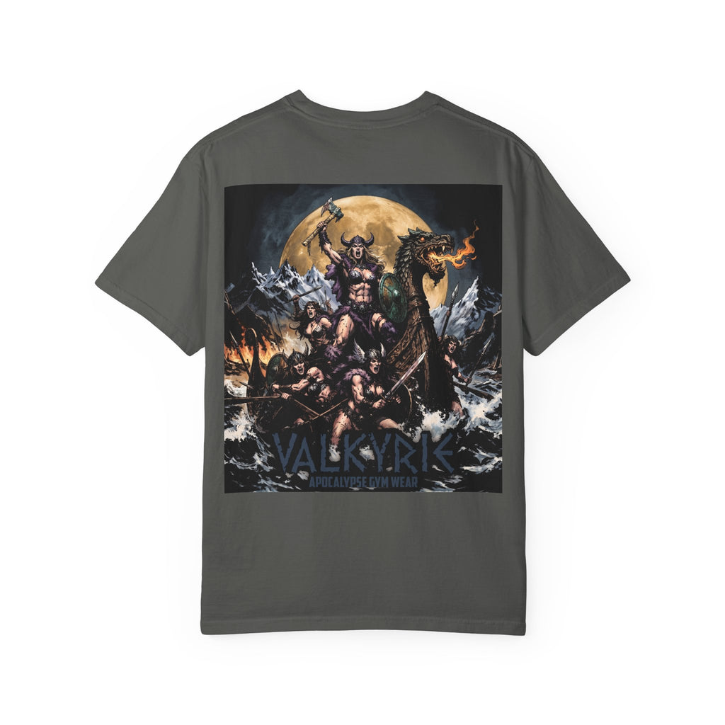 Valkyrie Norse Viking Illustration T-shirt | Mythic Warrior Back Print