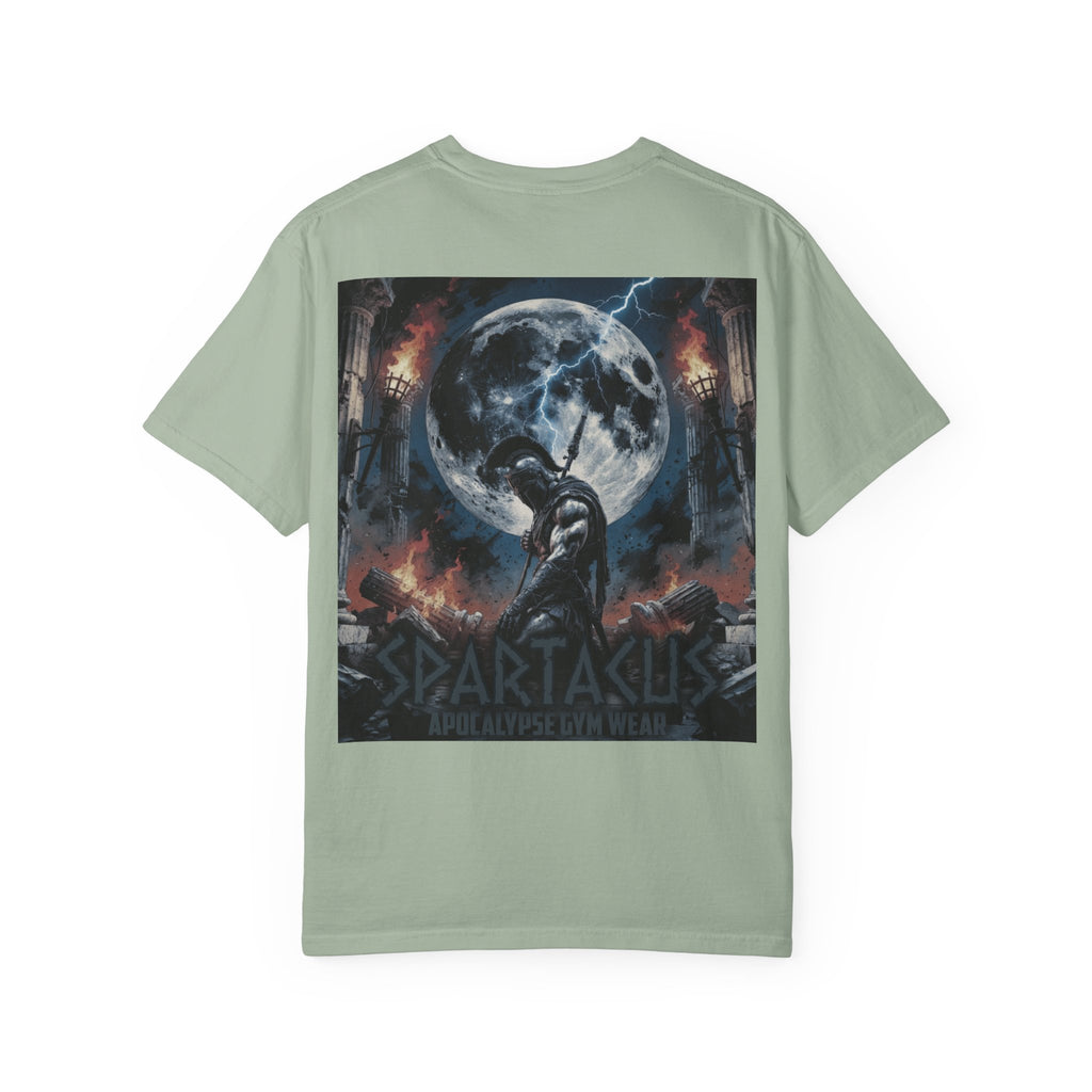 Spartacus Apocalypse Gym Wear - Kneeling Warrior Lifting Shirt - Heavyweight Mythology Pump Cover - Ancient Strength Bodybuilding Tee