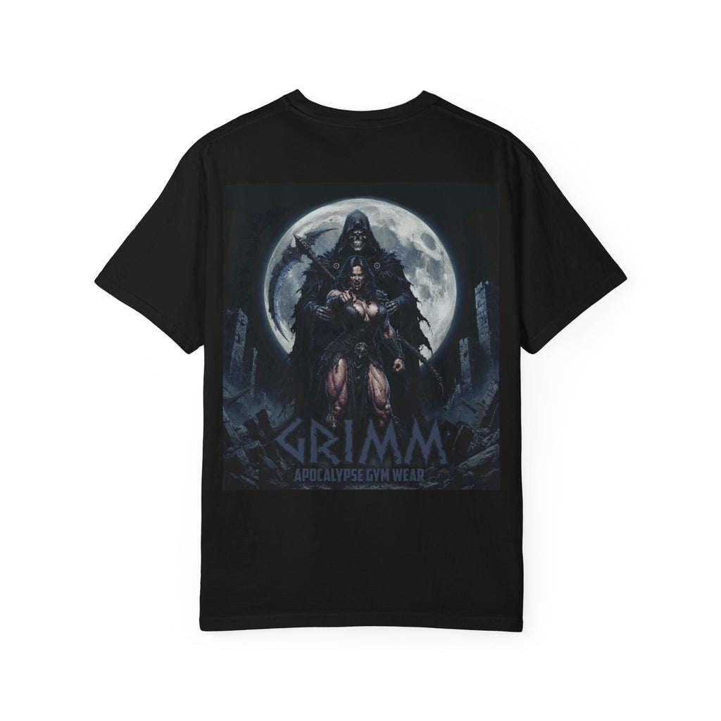 Grimm Apocalypse T-Shirt | Dark Fantasy Skull Chest Logo