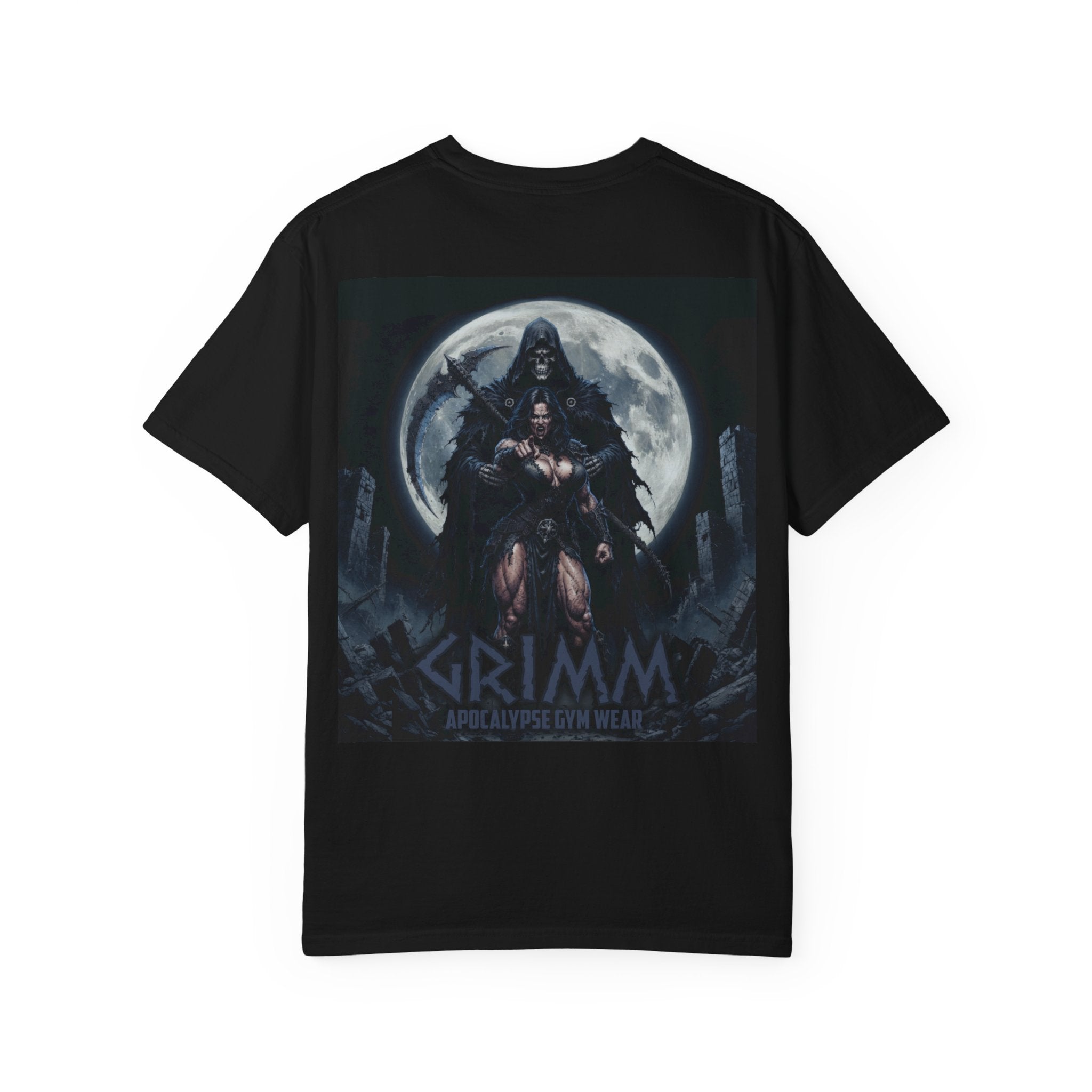 Grimm Apocalypse T-Shirt | Dark Fantasy Skull Chest Logo