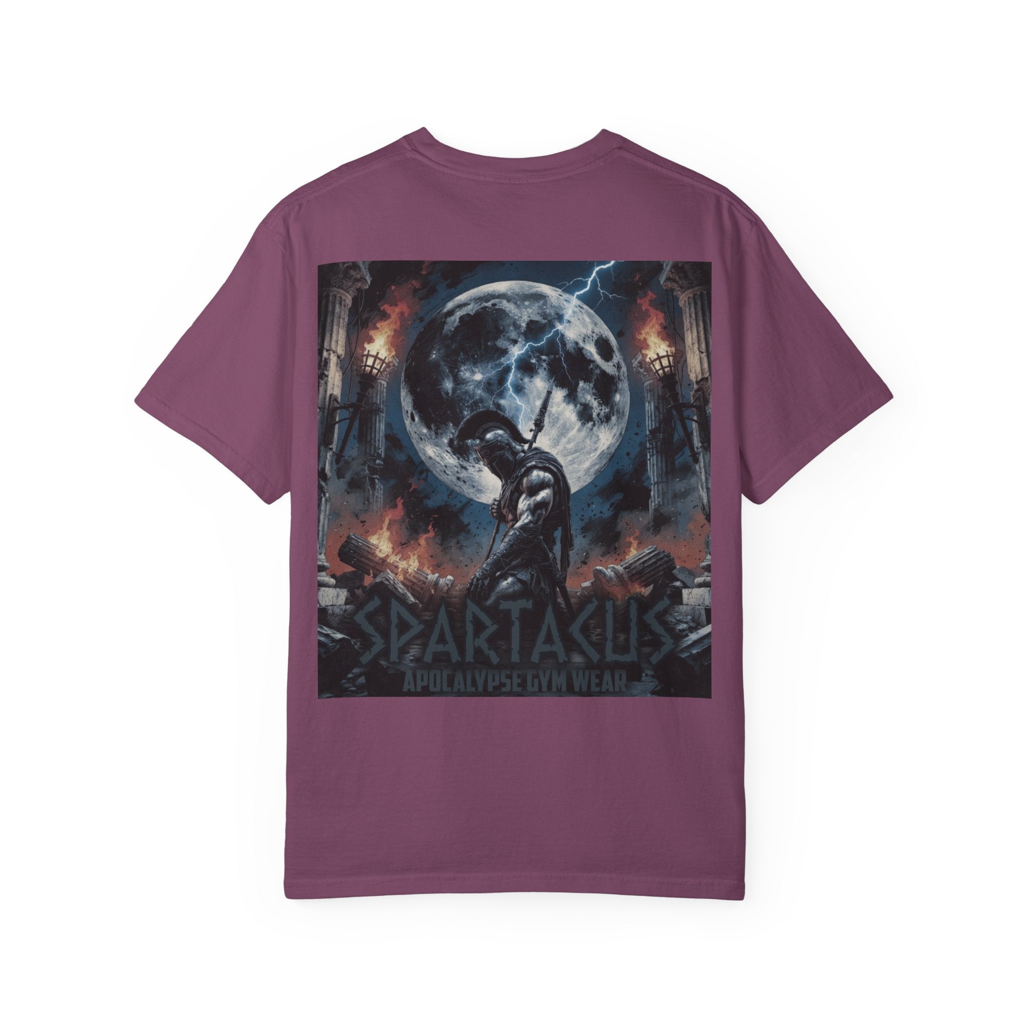 Spartacus Apocalypse Gym Wear - Kneeling Warrior Lifting Shirt - Heavyweight Mythology Pump Cover - Ancient Strength Bodybuilding Tee