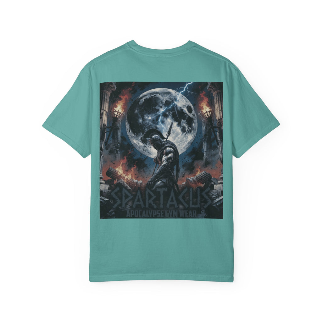 Spartacus Apocalypse Gym Wear - Kneeling Warrior Lifting Shirt - Heavyweight Mythology Pump Cover - Ancient Strength Bodybuilding Tee