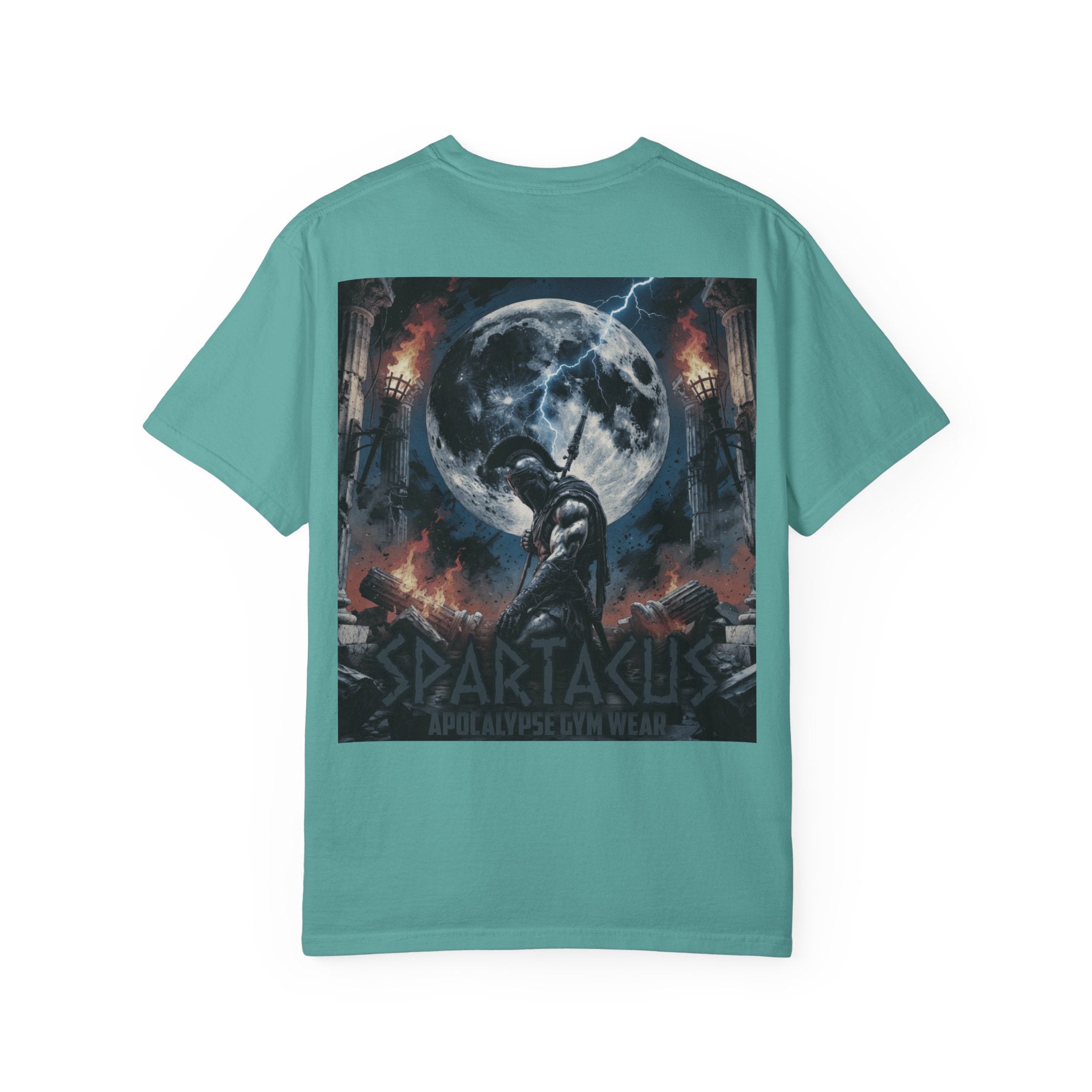 Spartacus Apocalypse Gym Wear - Kneeling Warrior Lifting Shirt - Heavyweight Mythology Pump Cover - Ancient Strength Bodybuilding Tee