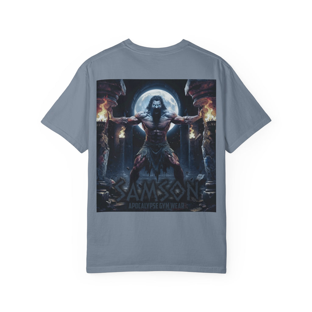 Samson warrior graphic T-Shirt | Mythic strength illustration, back print