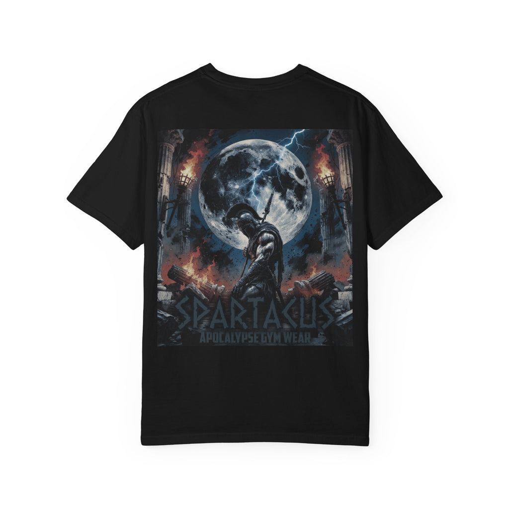 Spartacus Apocalypse Gym Wear - Kneeling Warrior Lifting Shirt - Heavyweight Mythology Pump Cover - Ancient Strength Bodybuilding Tee