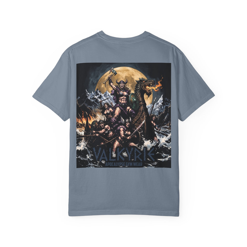 Valkyrie Norse Viking Illustration T-shirt | Mythic Warrior Back Print