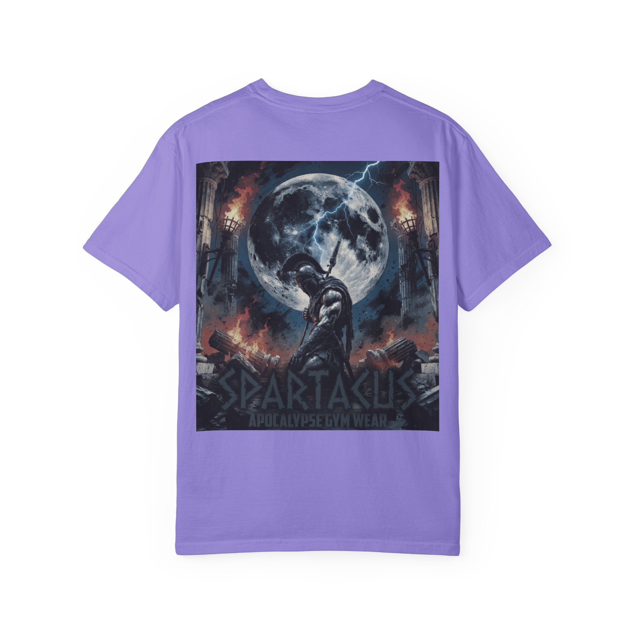 Spartacus Apocalypse Gym Wear - Kneeling Warrior Lifting Shirt - Heavyweight Mythology Pump Cover - Ancient Strength Bodybuilding Tee