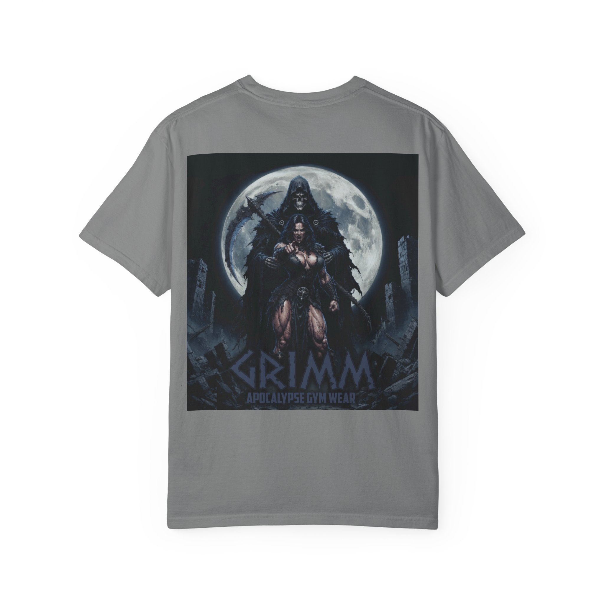 Grimm Apocalypse T-Shirt | Dark Fantasy Skull Chest Logo