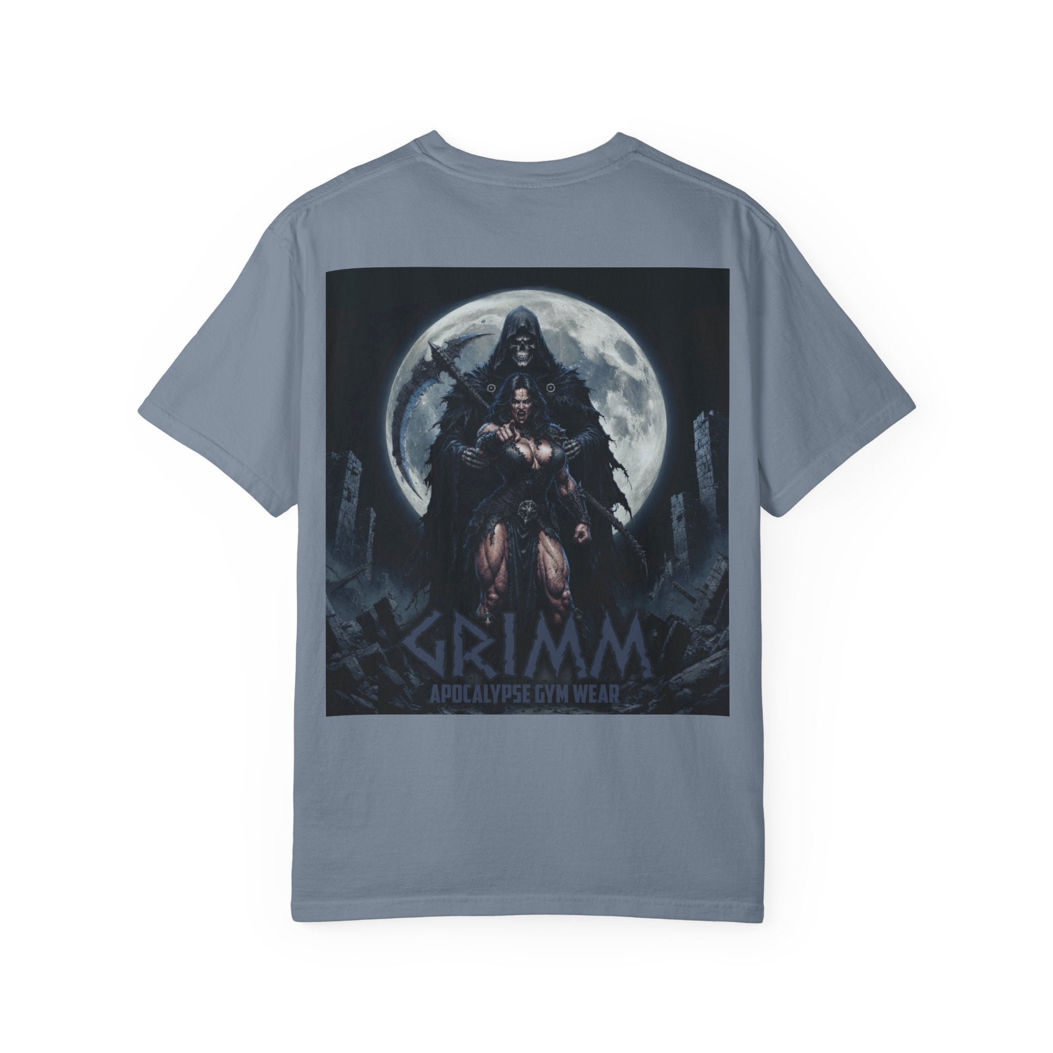 Grimm Apocalypse T-Shirt | Dark Fantasy Skull Chest Logo