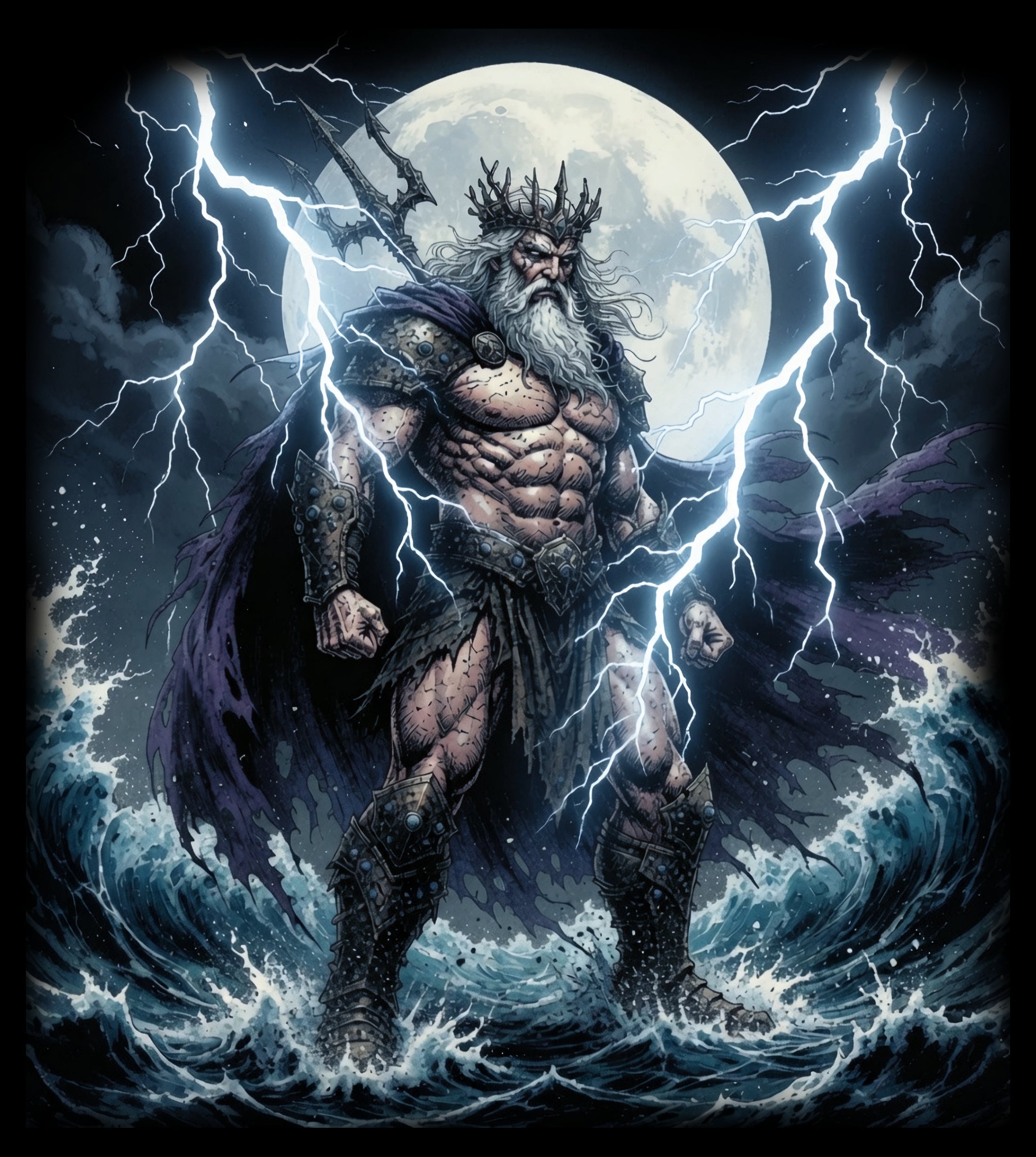 Poseidon Sea King Oversize Tee | Heavyweight Mythic Pump Cover