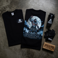 Draugr Apocalypse warrior graphic T-shirt | Norse undead moonback design