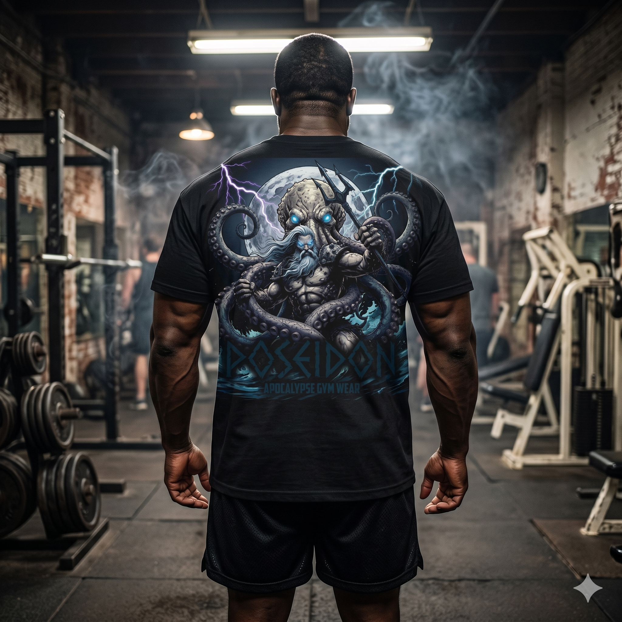 Poseidon Apocalypse octopus crewneck T-shirt | Mythic Sea Monster graphic tee