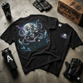Poseidon Apocalypse octopus crewneck T-shirt | Mythic Sea Monster graphic tee