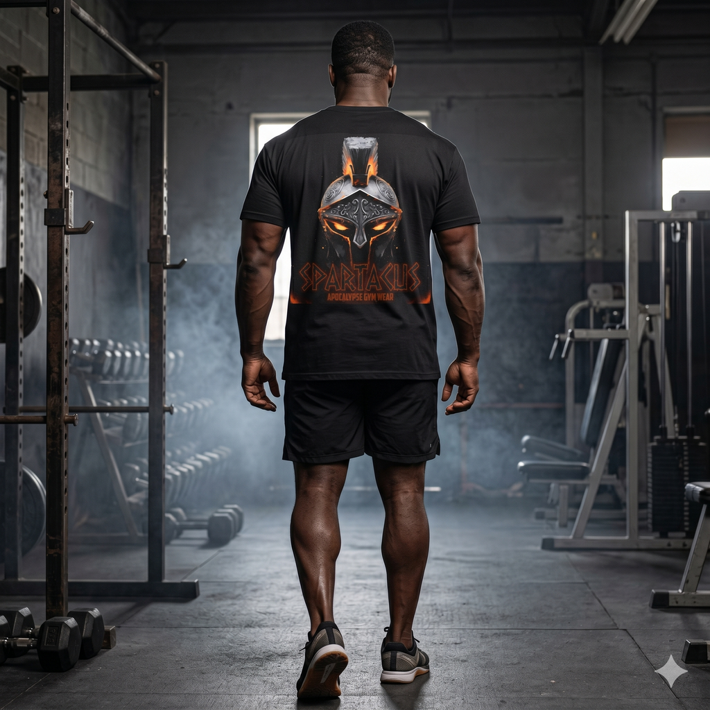 Spartan Helmet Apocalypse T-shirt | Gladiator Skull Warrior Tee