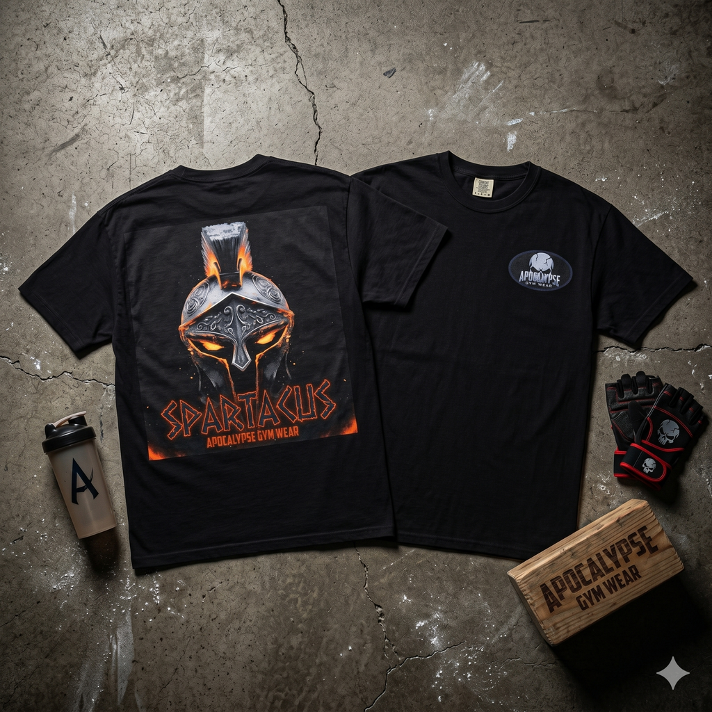 Spartan Helmet Apocalypse T-shirt | Gladiator Skull Warrior Tee