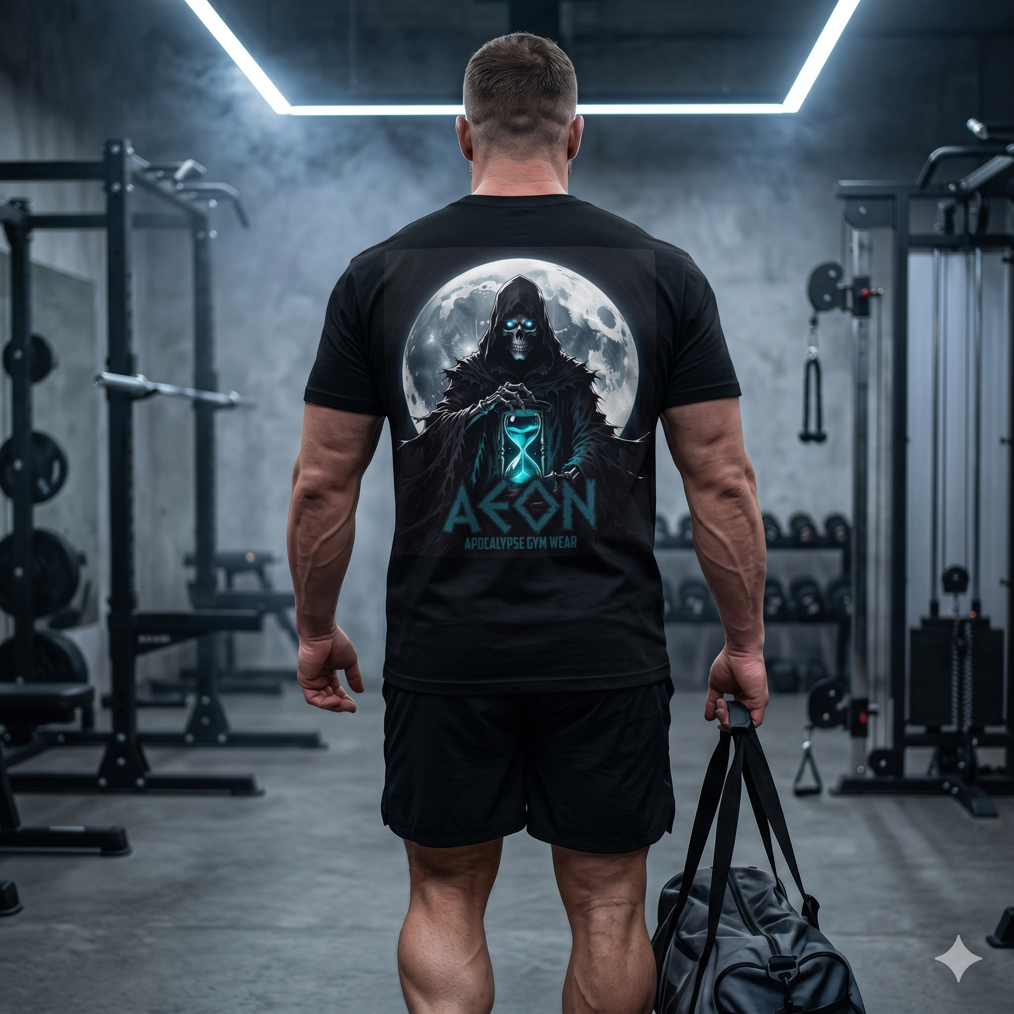 Aeon Grim Reaper Moon Illustration T-shirt | Aeon Apocalyptic Design