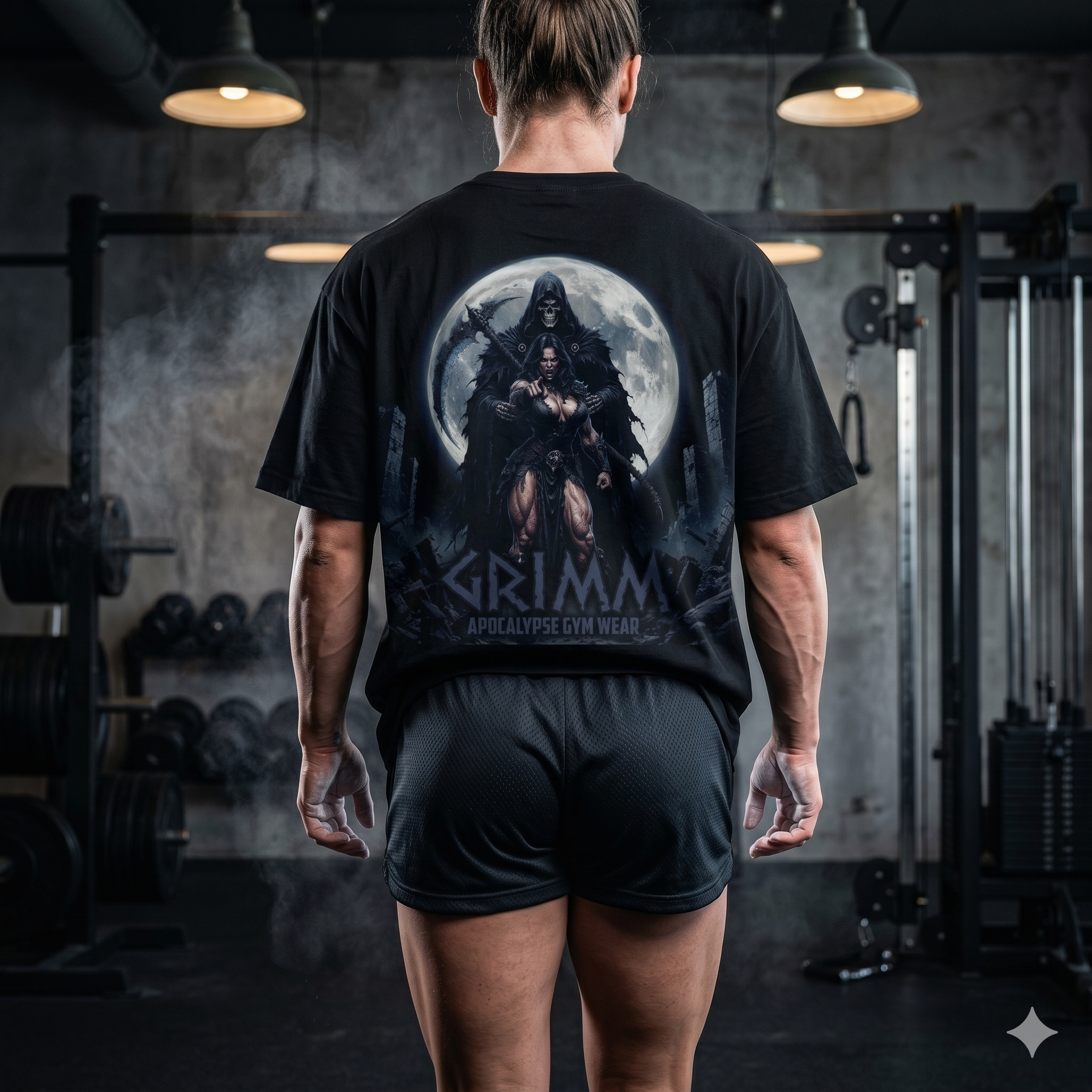 Grimm Apocalypse T-Shirt | Dark Fantasy Skull Chest Logo