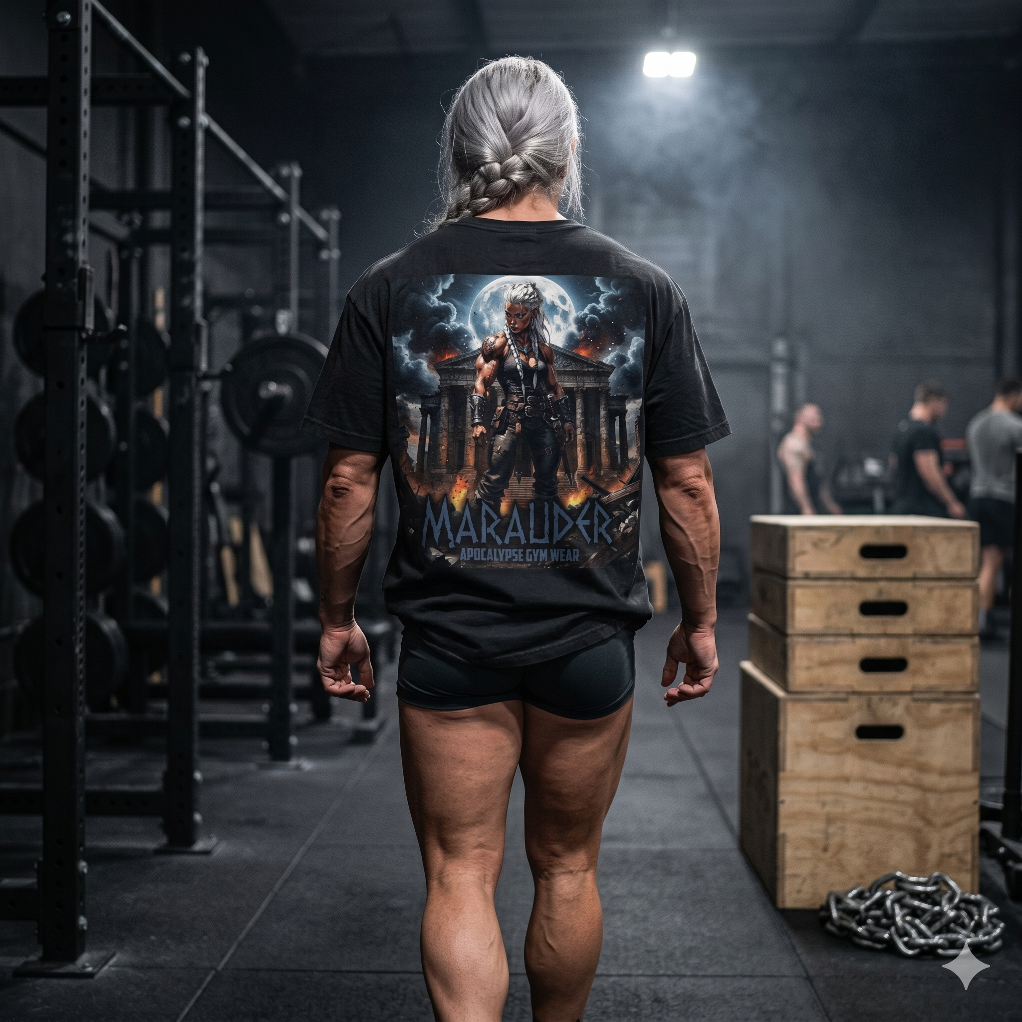 Apocalypse Marauder Pump Cover - Heavyweight Bodybuilding Shirt - Dark Fantasy Gym Wear - Oversized Powerlifting Graphic Tee