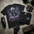 Lady Reaper Graphic T-Shirt — Gothic Moonlight Skull Design