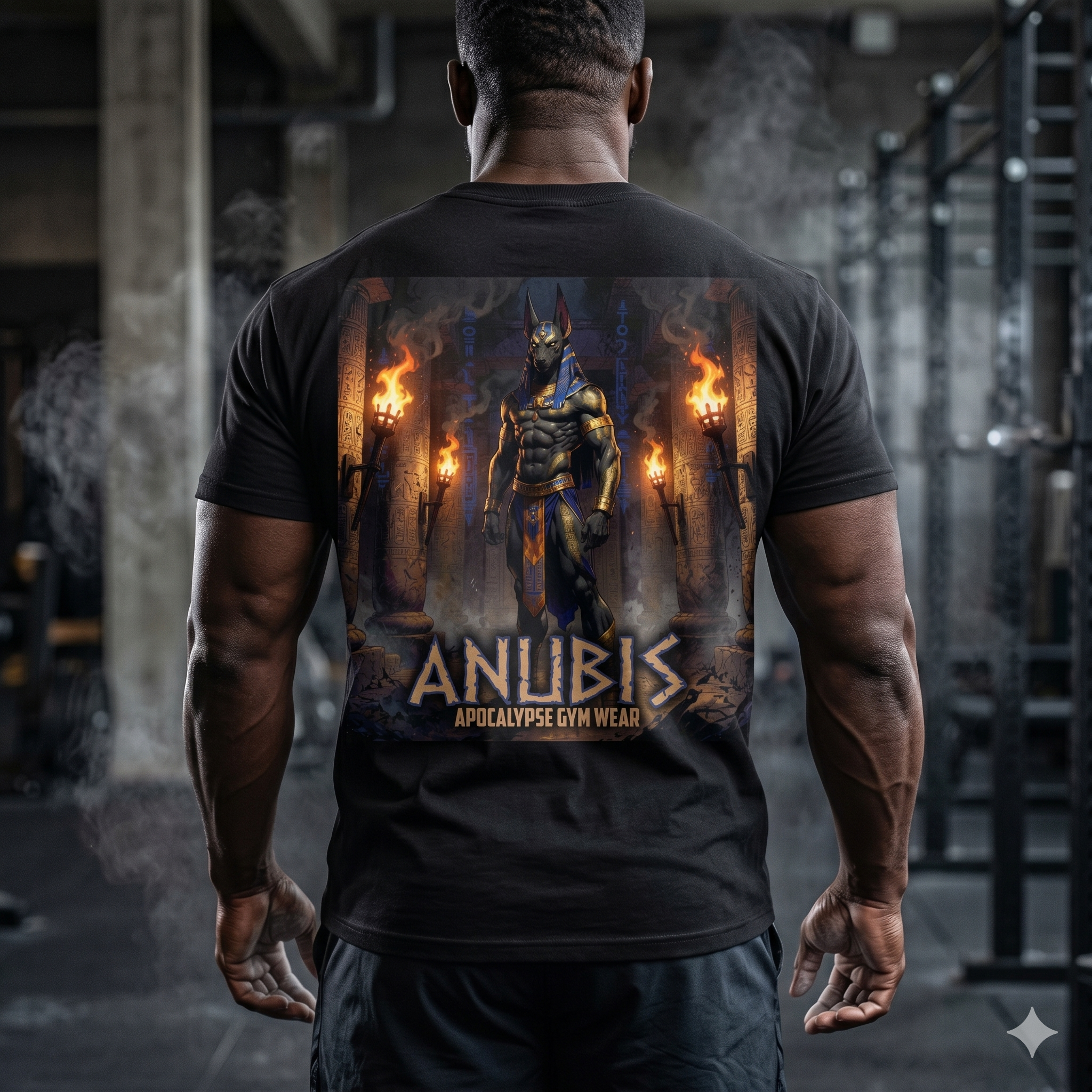 Anubis Warrior Illustration T-shirt | Ancient Egyptian God Design