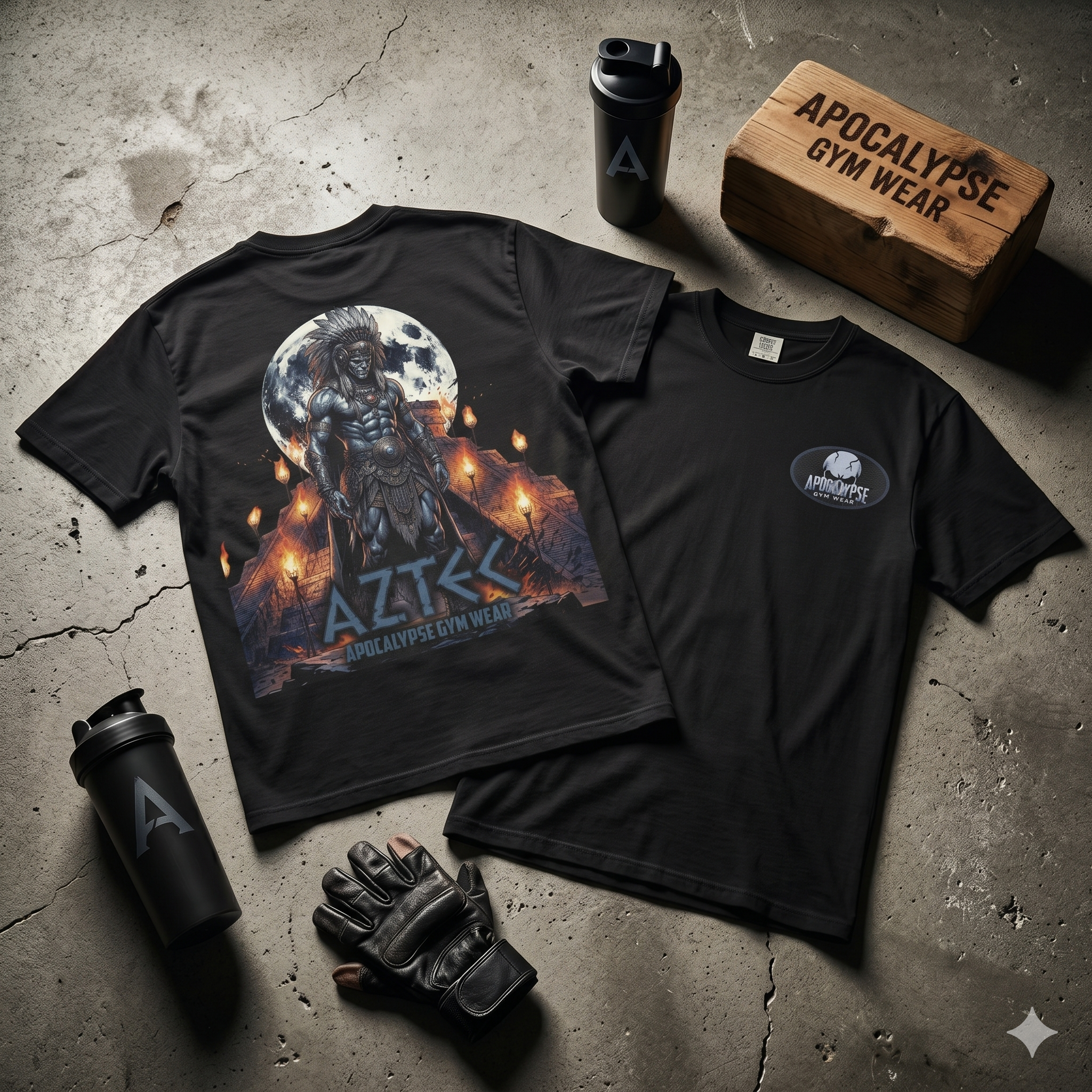 Aztec Warrior Graphic T-Shirt