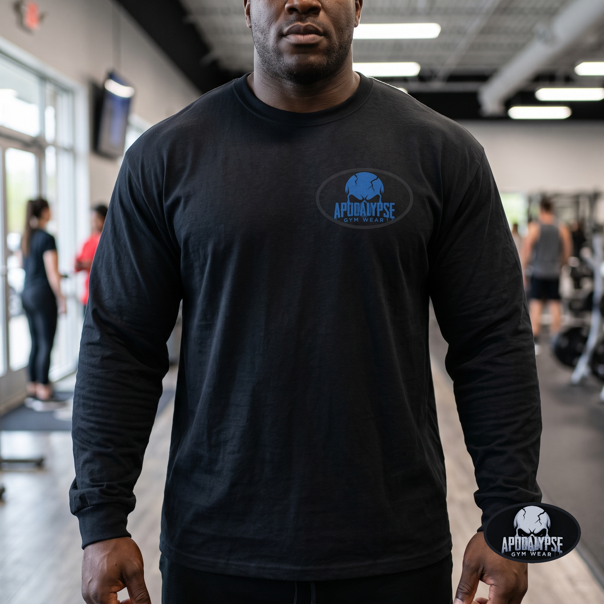 Blue Drip Skull Oversized Long Sleeve and Pump Cover