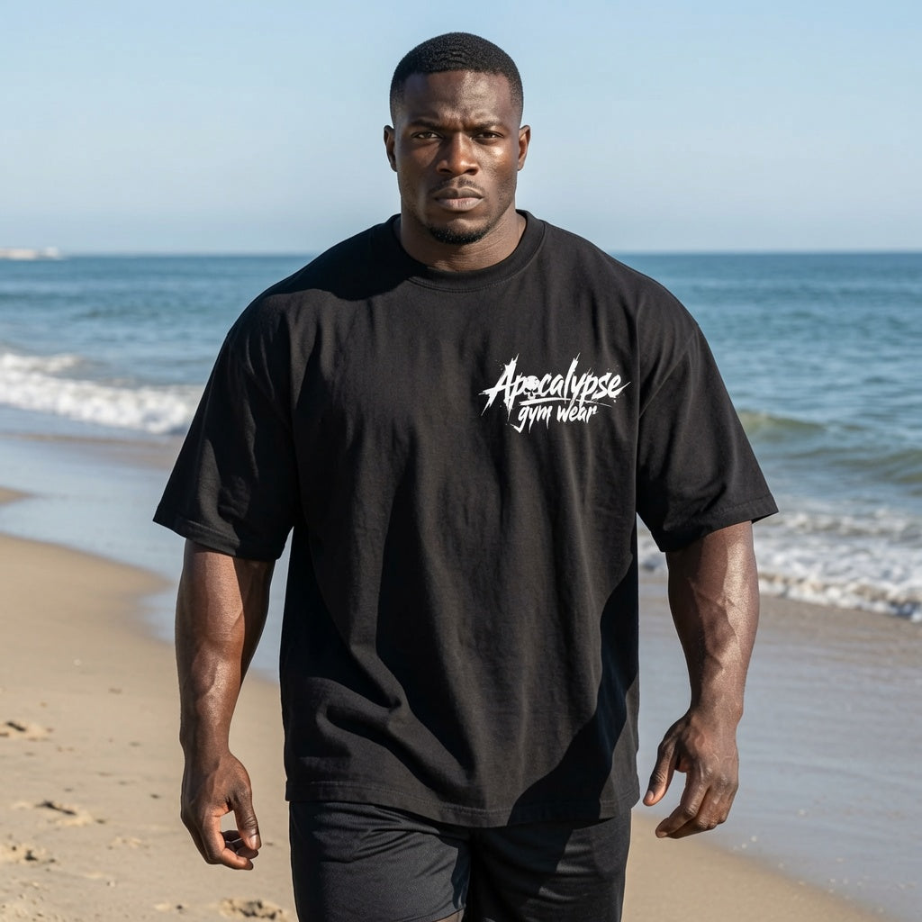 Limited Edition White Hooded Skull Heavyweight Gym T-Shirt | Apocalypse Gym Wear Pump Cover