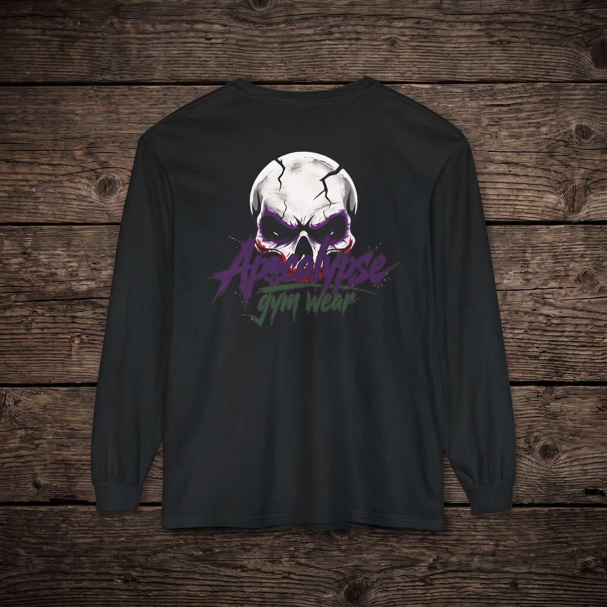Psychotic Jester Heavyweight Oversized Gym Long Sleeve Shirt | Apocalypse Gym Wear Pump Cover