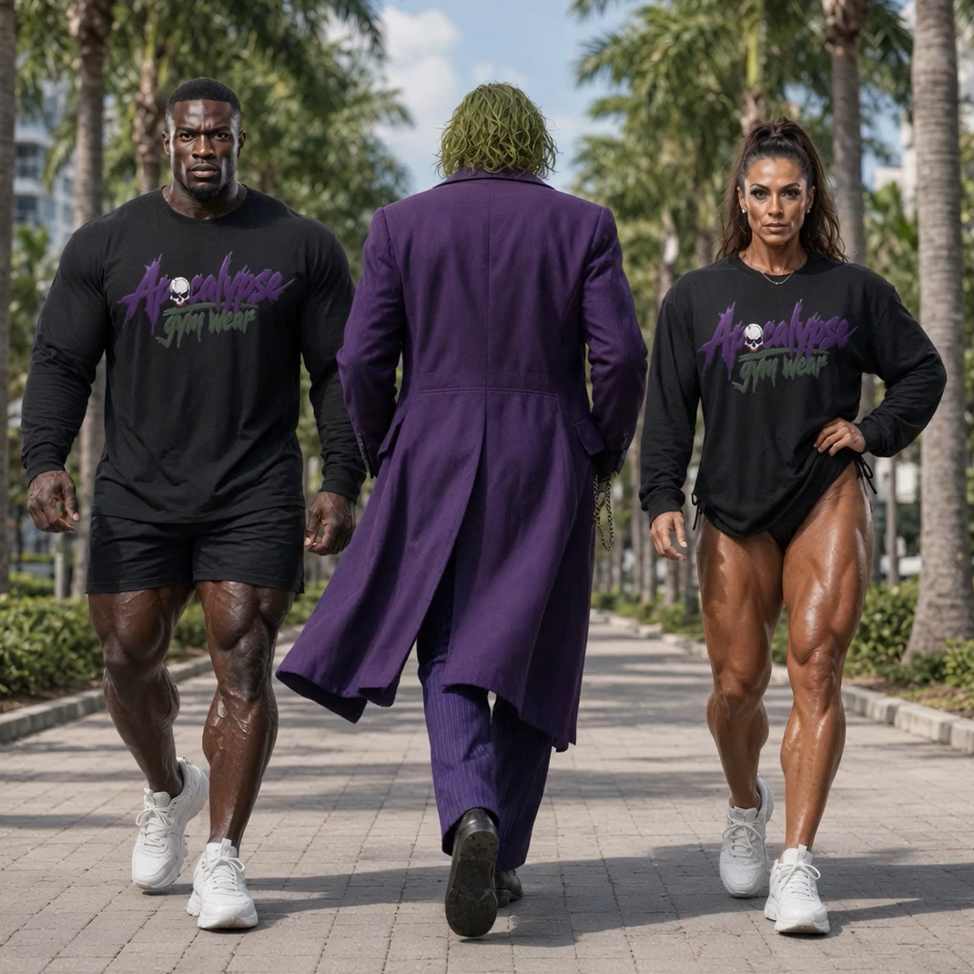 The Joke's On You Oversized Heavyweight Gym Long Sleeve | Apocalypse Gym Wear Pump Cover