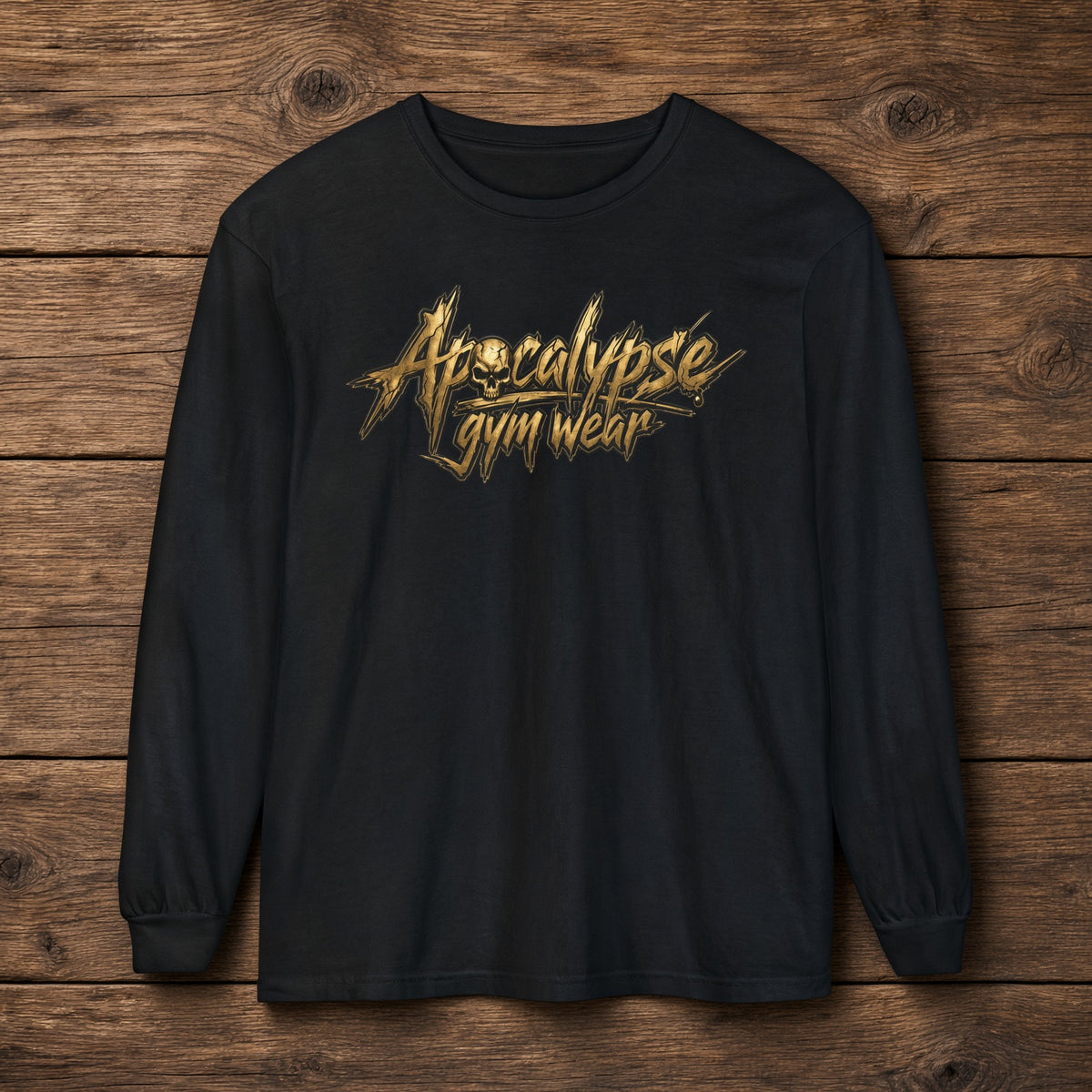 Tarnished Gold Chisel Oversized Heavyweight Gym Long Sleeve | Apocalypse Gym Wear Pump Cover