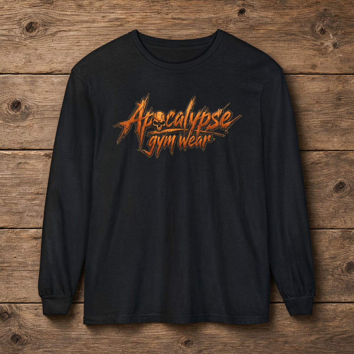 Corroded Copper Chisel Oversized Heavyweight Gym Long Sleeve | Apocalypse Gym Wear Pump Cover