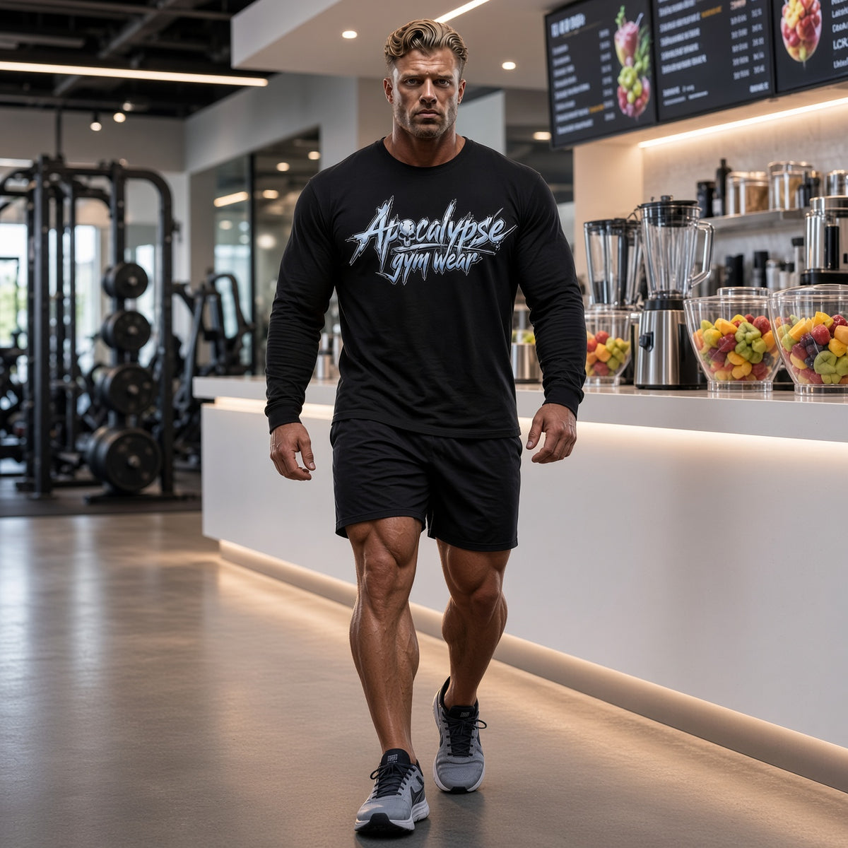 Lunar Steel Chisel Oversized Heavyweight Gym Long Sleeve | Apocalypse Gym Wear Pump Cover