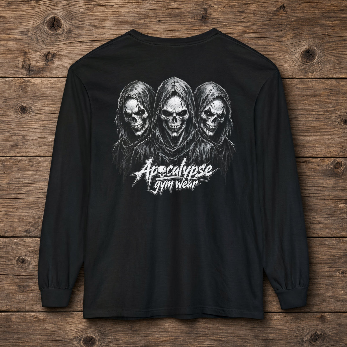 Asylum Three Skulls Heavyweight Oversized Gym Shirt | Apocalypse Gym Wear Pump Cover