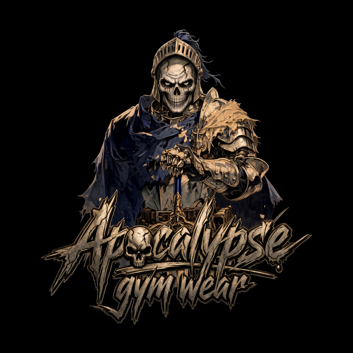 Undead Knight Heavyweight Oversized Gym Shirt | Apocalypse Gym Wear Pump Cover