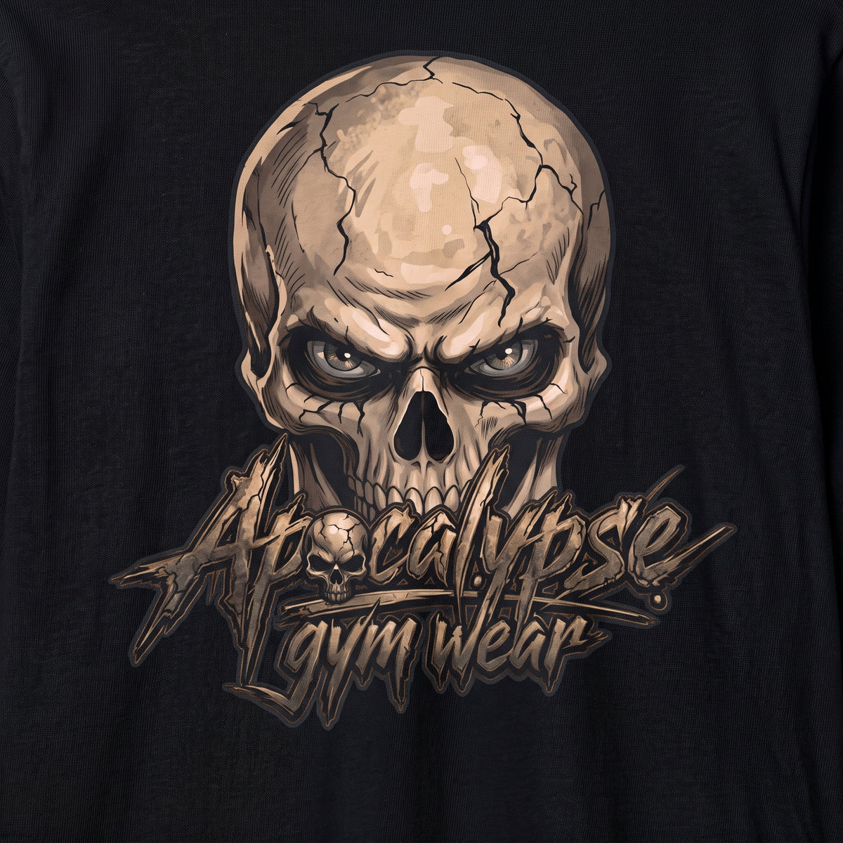 Bone Skull Heavyweight Oversized Gym Shirt | Apocalypse Gym Wear Pump Cover