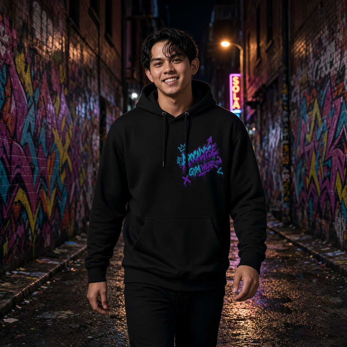 Color Riot Graffiti Brand Anchor Heavyweight Hoodie | Apocalypse Gym Wear