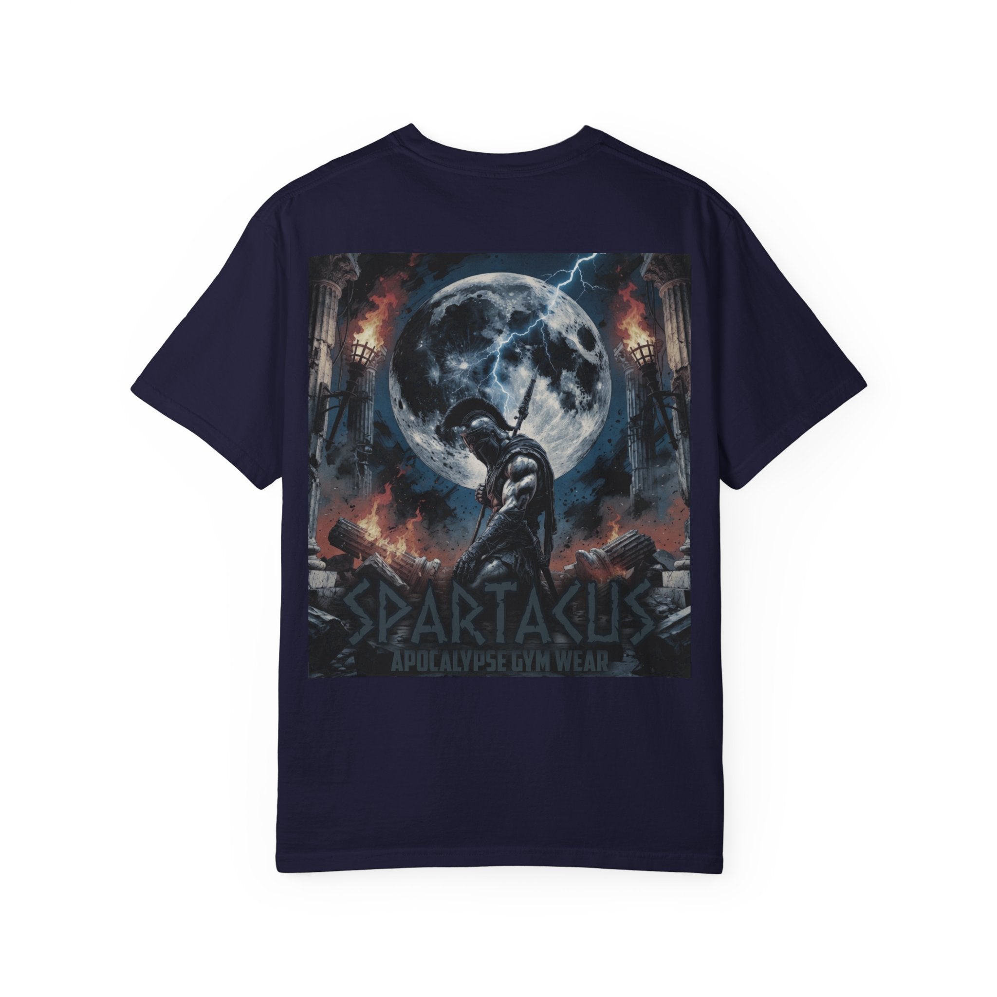 Spartacus Apocalypse Gym Wear - Kneeling Warrior Lifting Shirt - Heavyweight Mythology Pump Cover - Ancient Strength Bodybuilding Tee