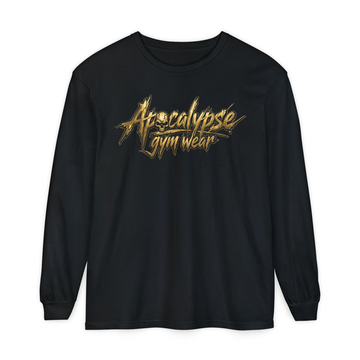 Tarnished Gold Chisel Oversized Heavyweight Gym Long Sleeve | Apocalypse Gym Wear Pump Cover