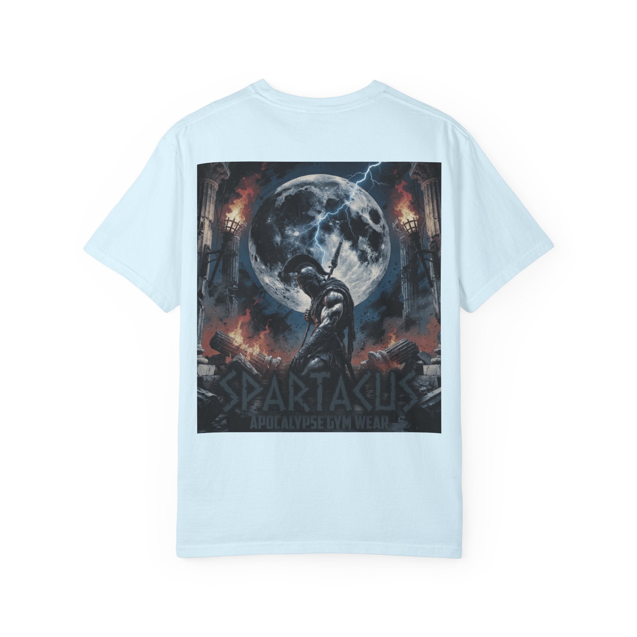 Spartacus Apocalypse Gym Wear - Kneeling Warrior Lifting Shirt - Heavyweight Mythology Pump Cover - Ancient Strength Bodybuilding Tee