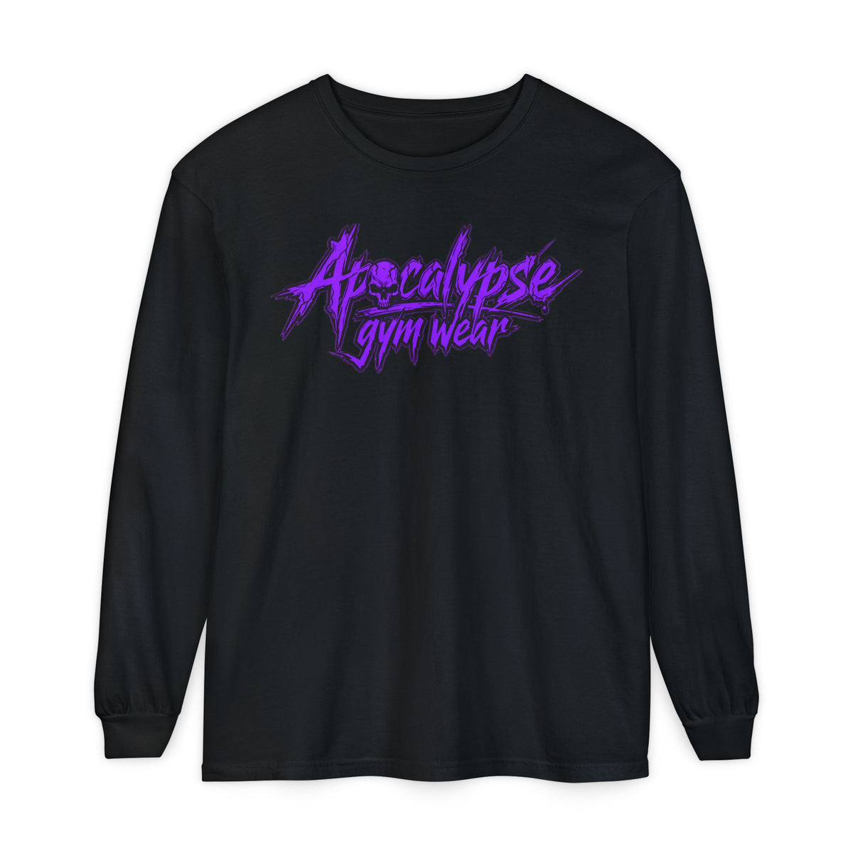 Ecto Violet Chisel Oversized Heavyweight Gym Long Sleeve | Apocalypse Gym Wear Pump Cover