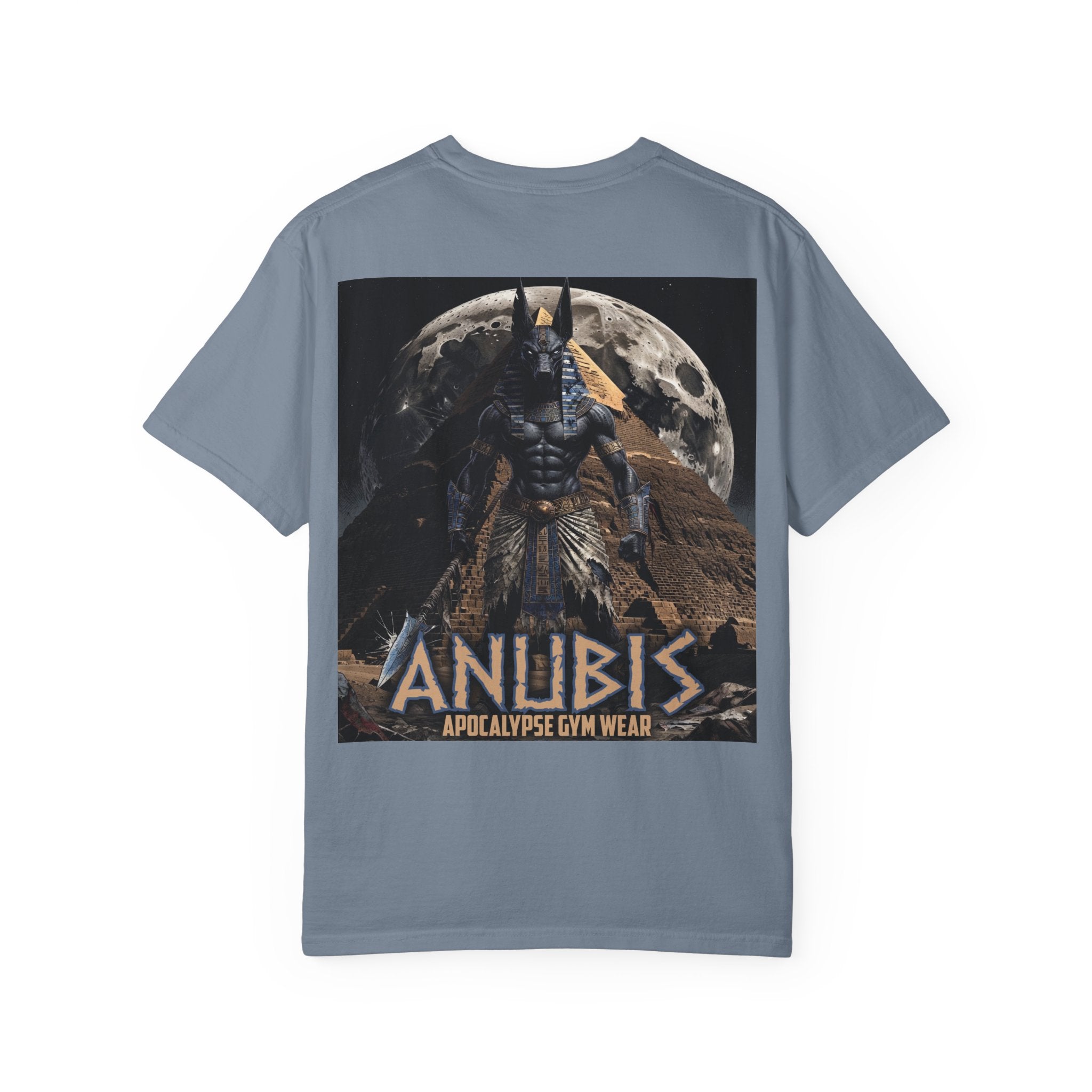 Anubis Bodybuilding Shirt, Gym Pump Cover, Egyptian Myth Graphic Tee, Heavyweight Cotton Workout T-Shirt, Apocalyptic Fitness Apparel