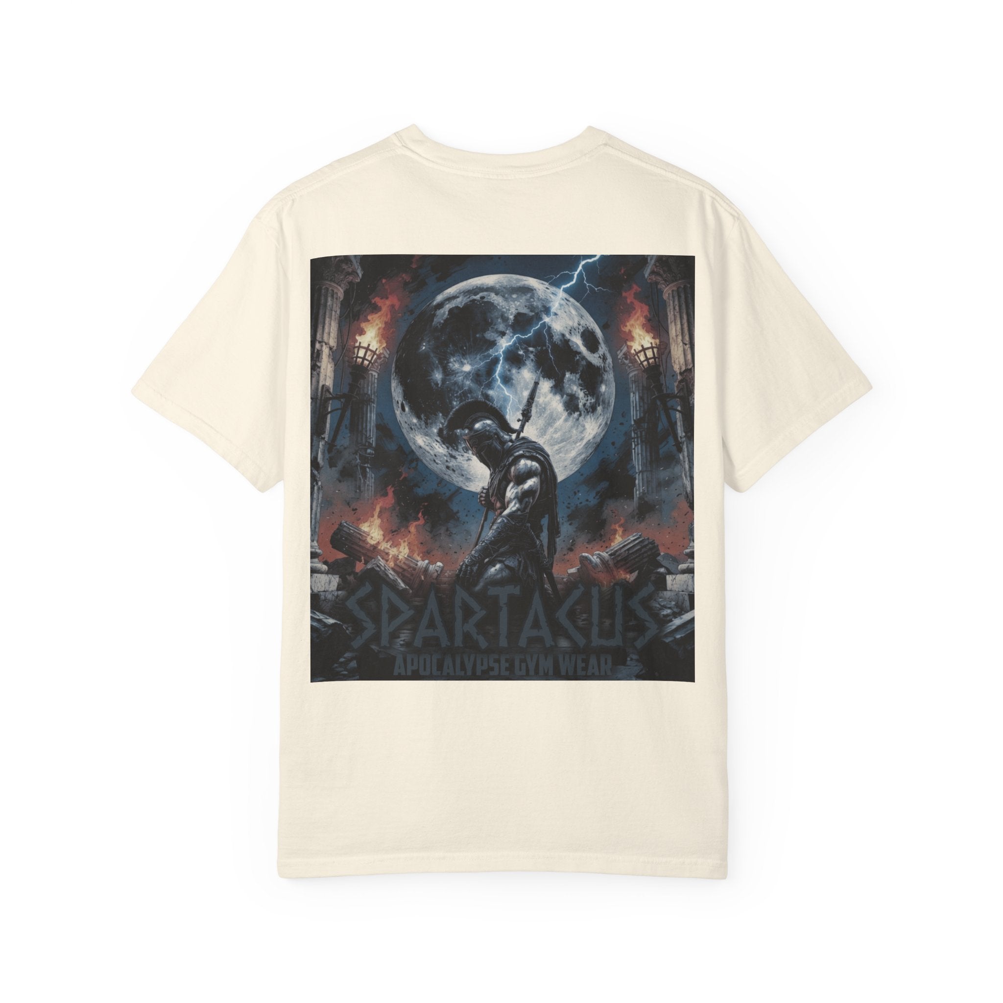 Spartacus Apocalypse Gym Wear - Kneeling Warrior Lifting Shirt - Heavyweight Mythology Pump Cover - Ancient Strength Bodybuilding Tee