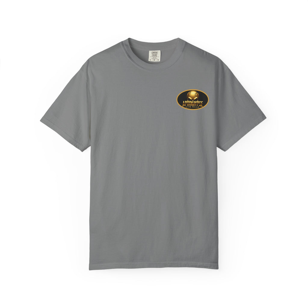 Apocalypse Gym Wear T-Shirt | Gold Skull Logo Athletic Tee
