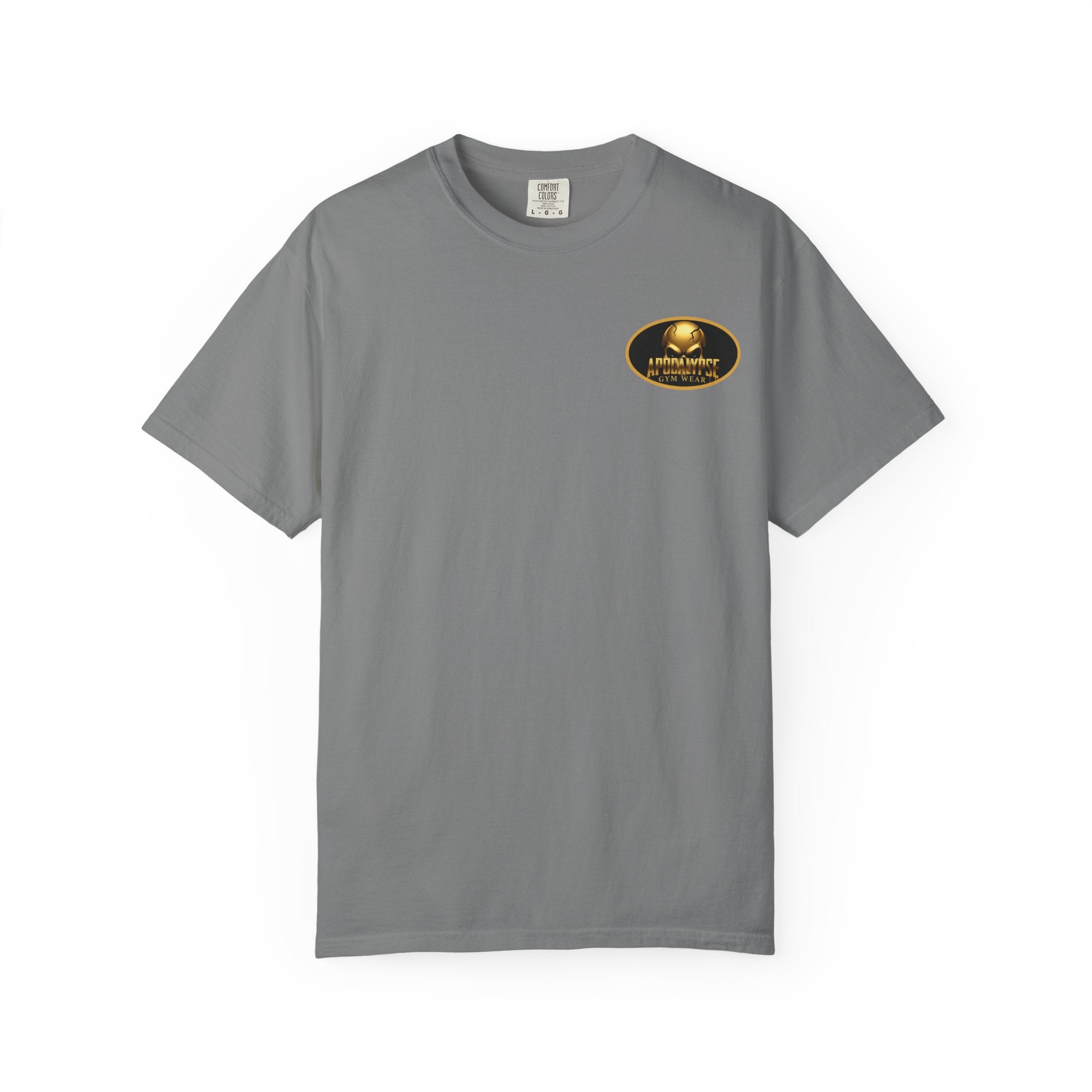 Apocalypse Gym Wear T-Shirt | Gold Skull Logo Athletic Tee