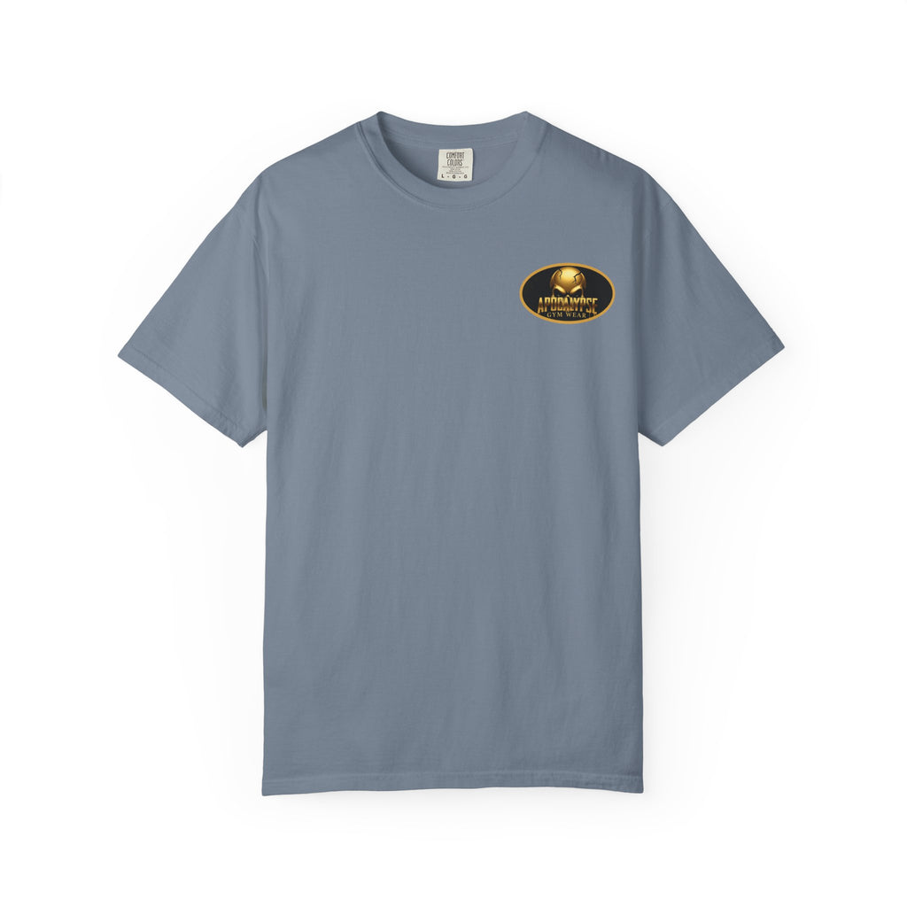 Apocalypse Gym Wear T-Shirt | Gold Skull Logo Athletic Tee