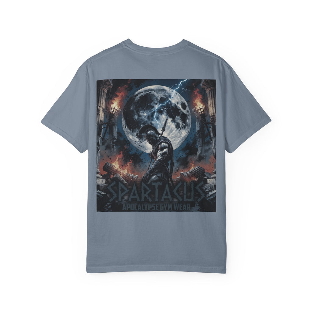 Spartacus Apocalypse Gym Wear - Kneeling Warrior Lifting Shirt - Heavyweight Mythology Pump Cover - Ancient Strength Bodybuilding Tee