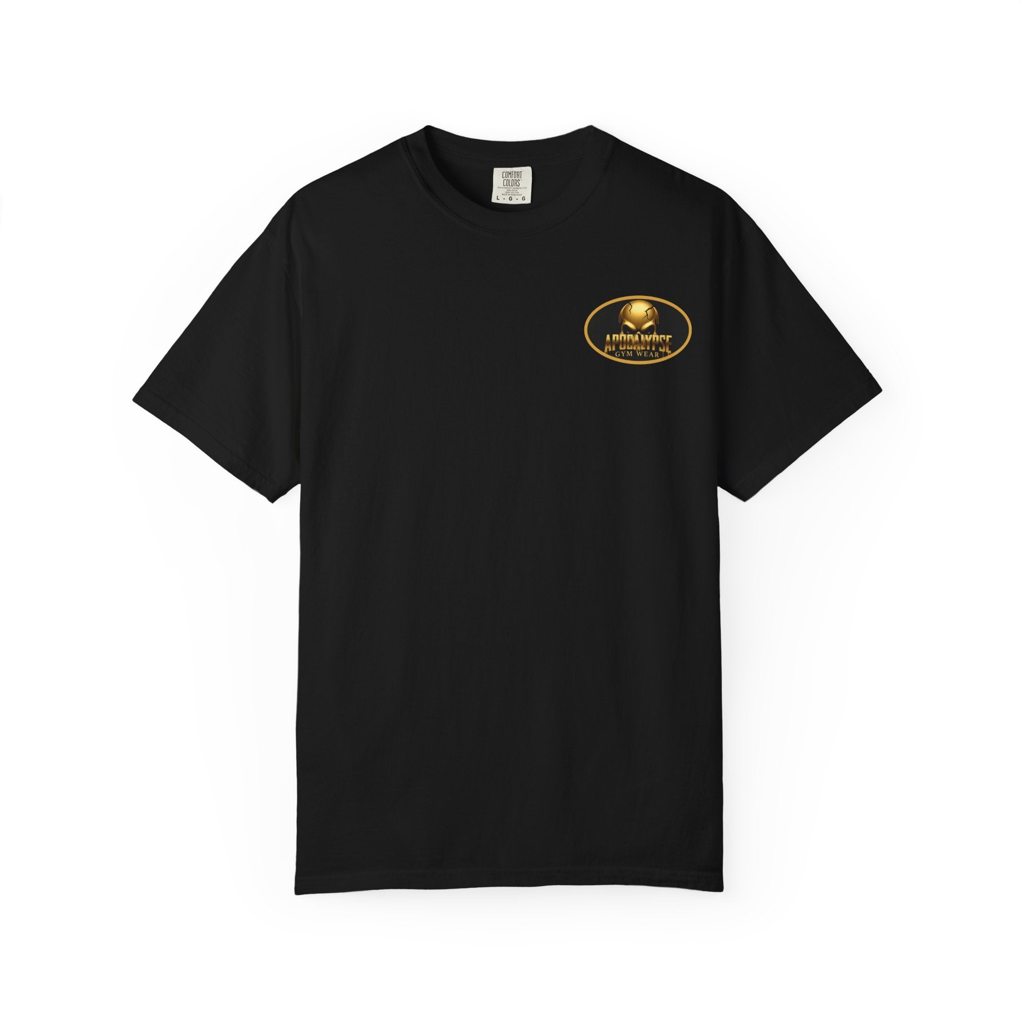 Apocalypse Gym Wear T-Shirt | Gold Skull Logo Athletic Tee